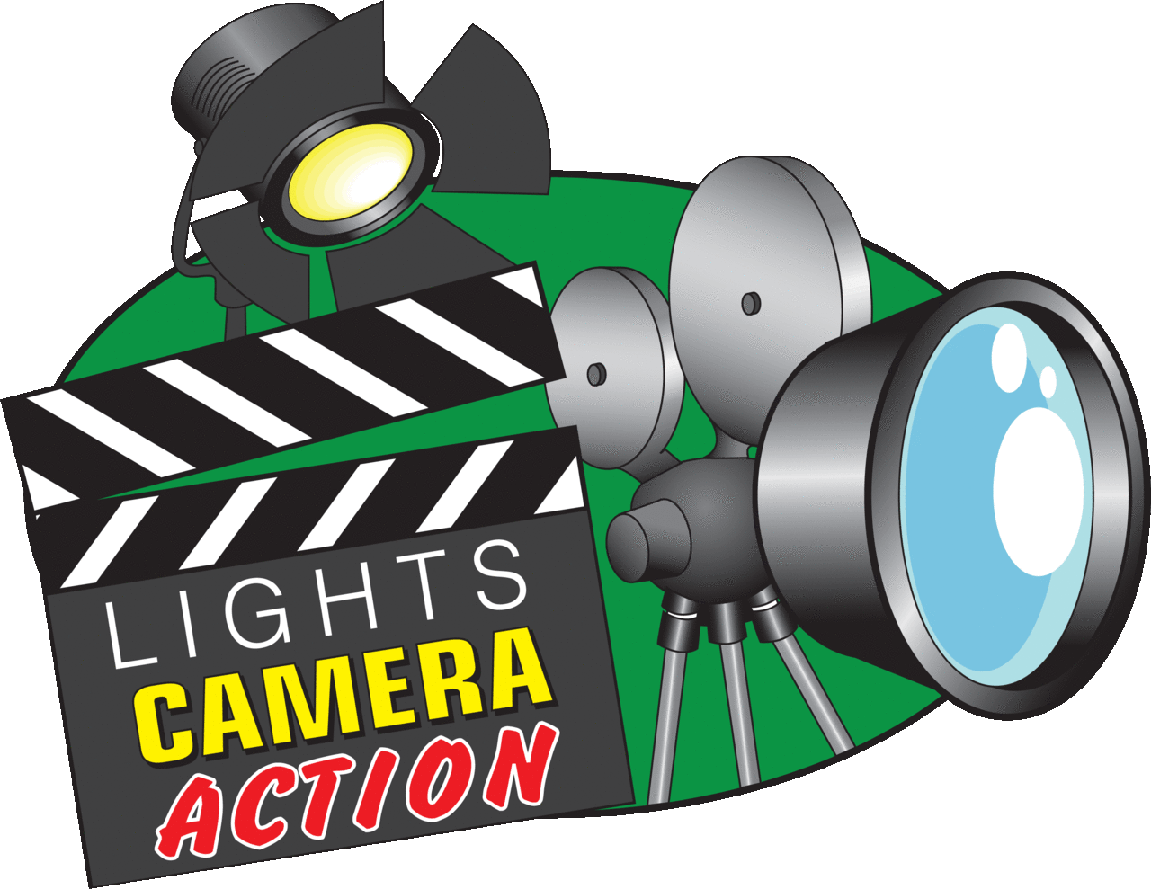 Lights camera action wel to our video contest clipart clip art