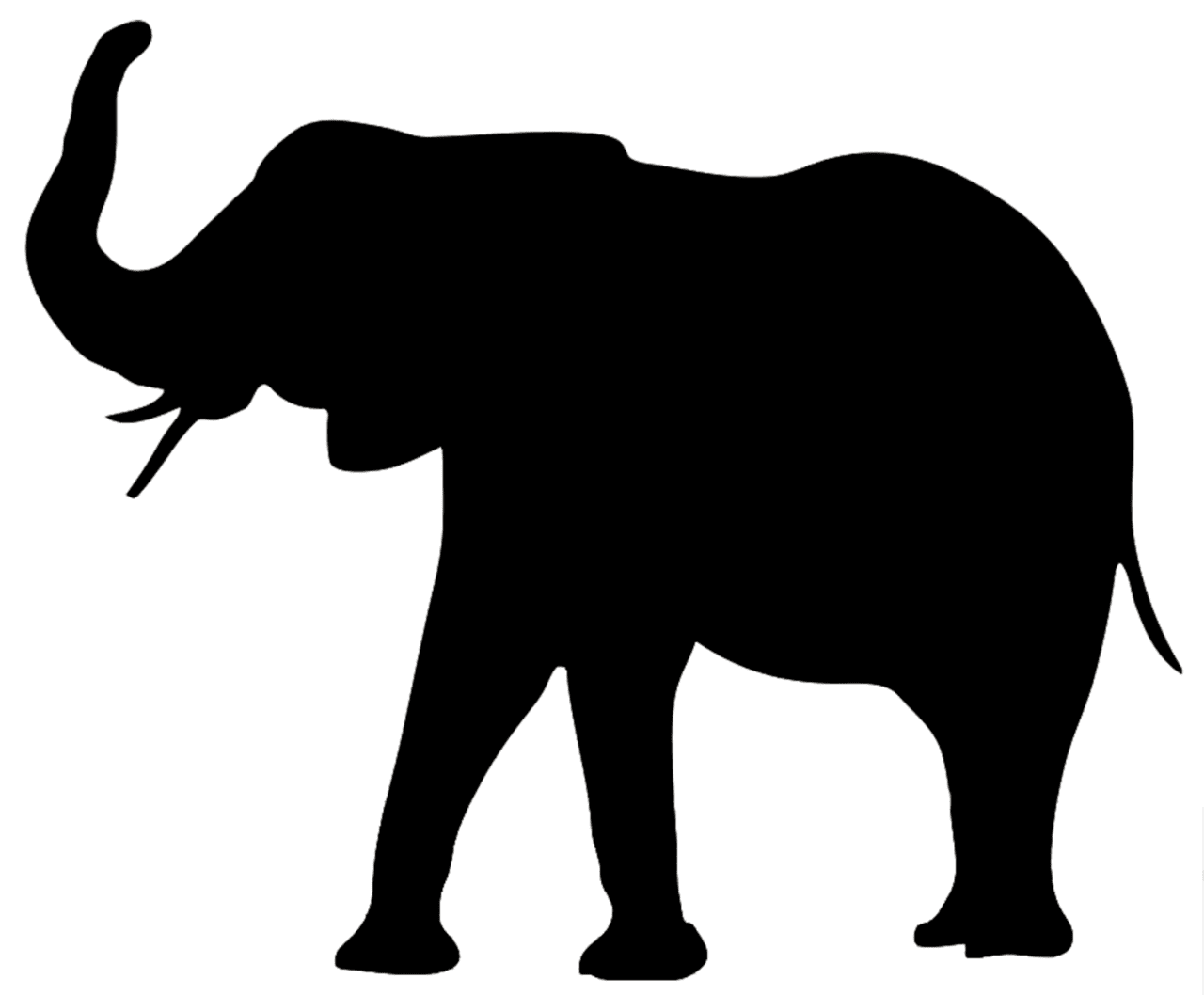 Elephant clipart animal silhouette art transparent