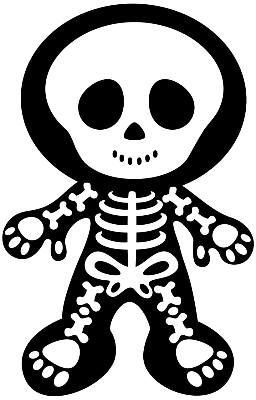 Skeleton drawing halloween clipart picture