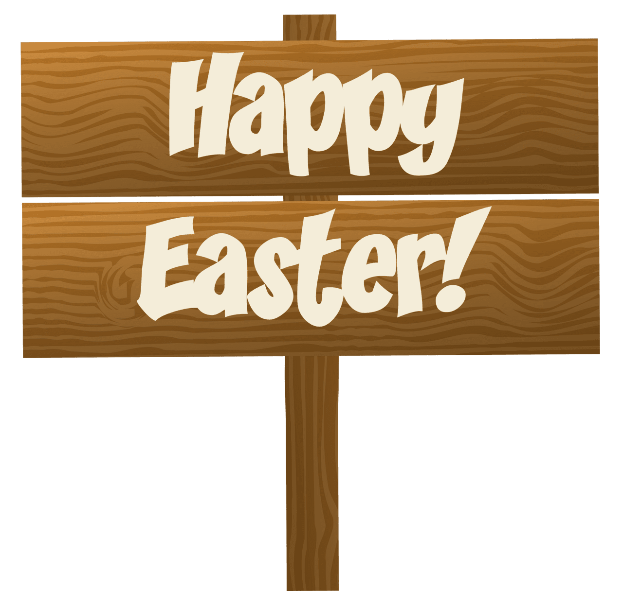 Happy easter wooden sign clipart image