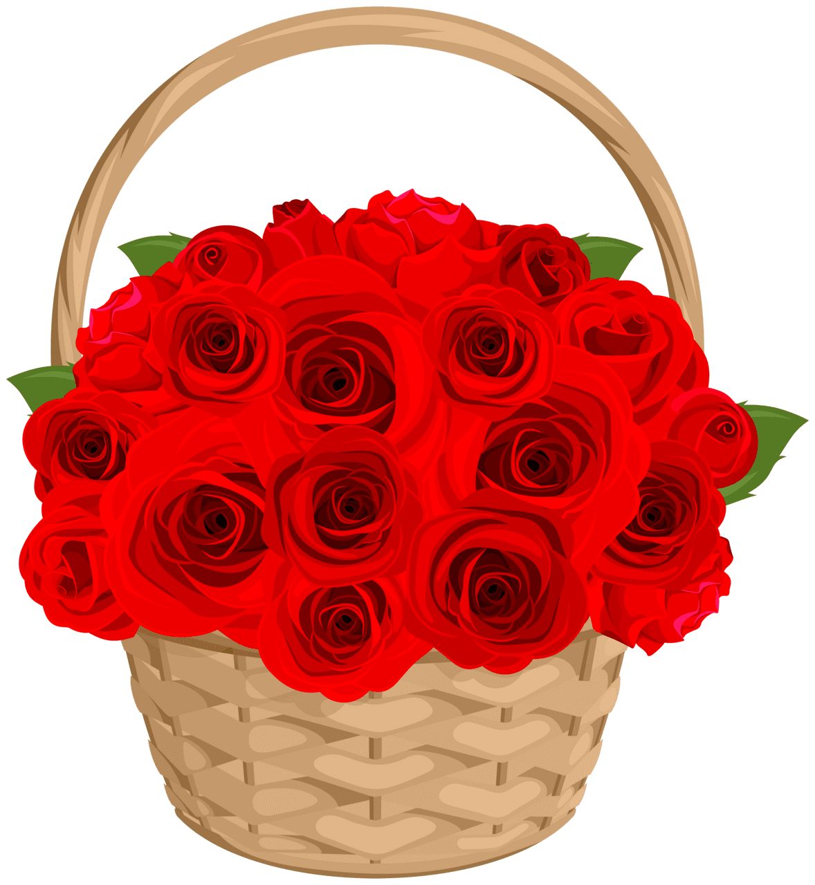 Rose basket clipart vector