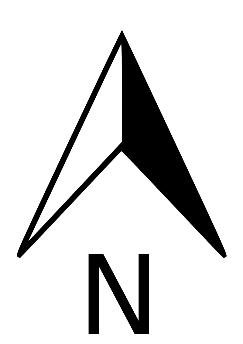 North arrow symbol clipart free