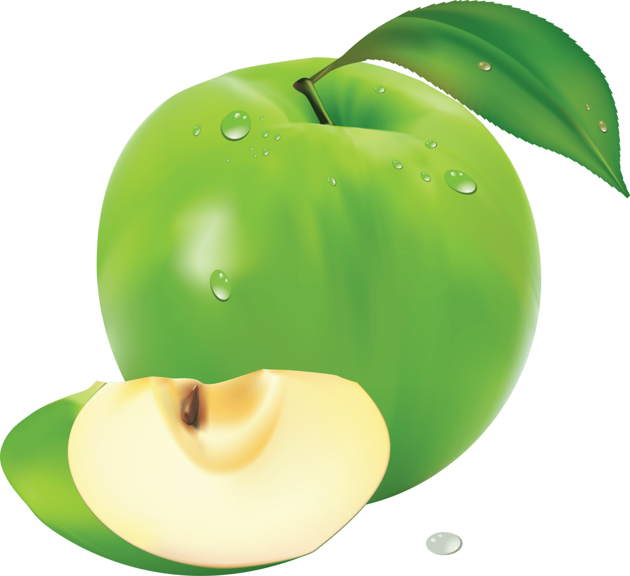 Green apple clipart image 2