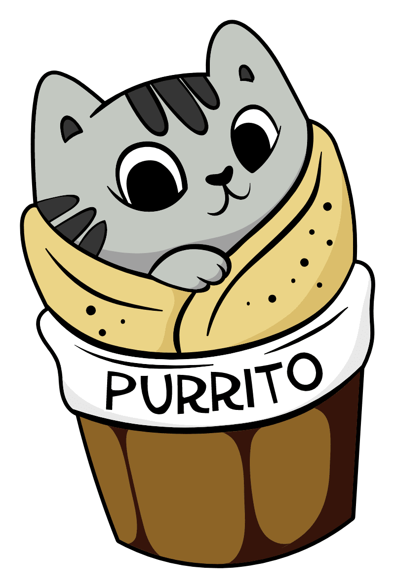 Purrito cat clipart clip art