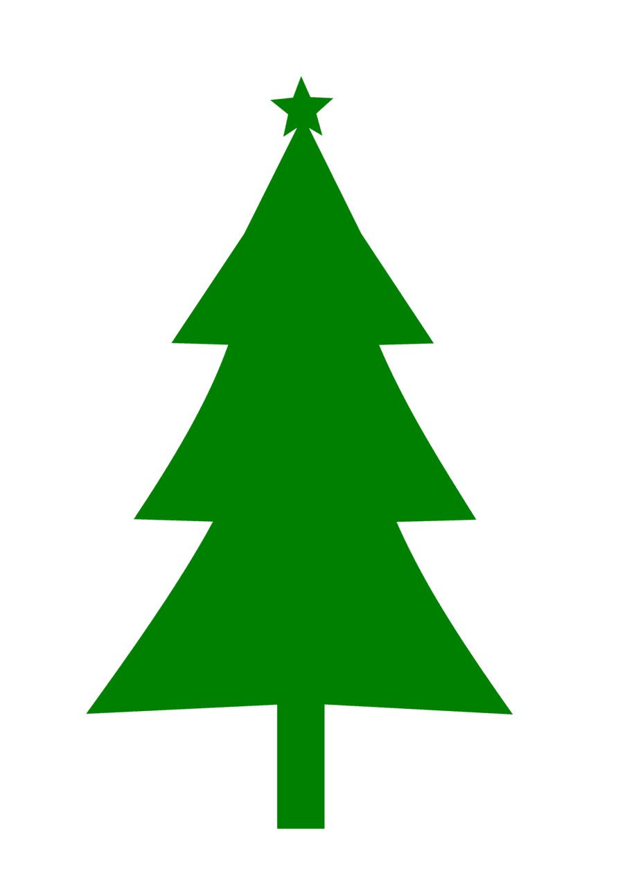 Christmas tree silhouette clipart logo