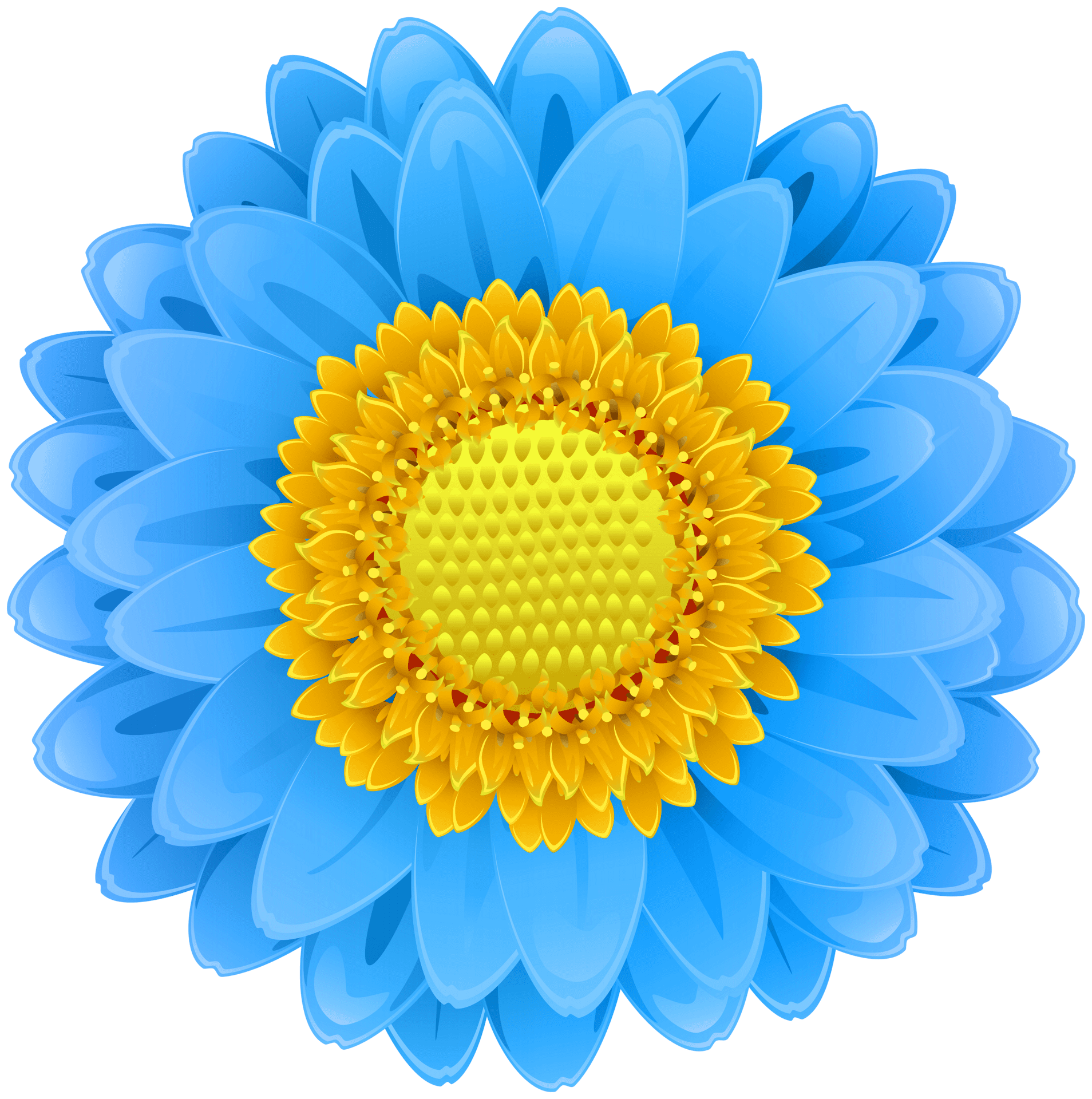 Blue flower clipart image yopriceville high quality images and clip art