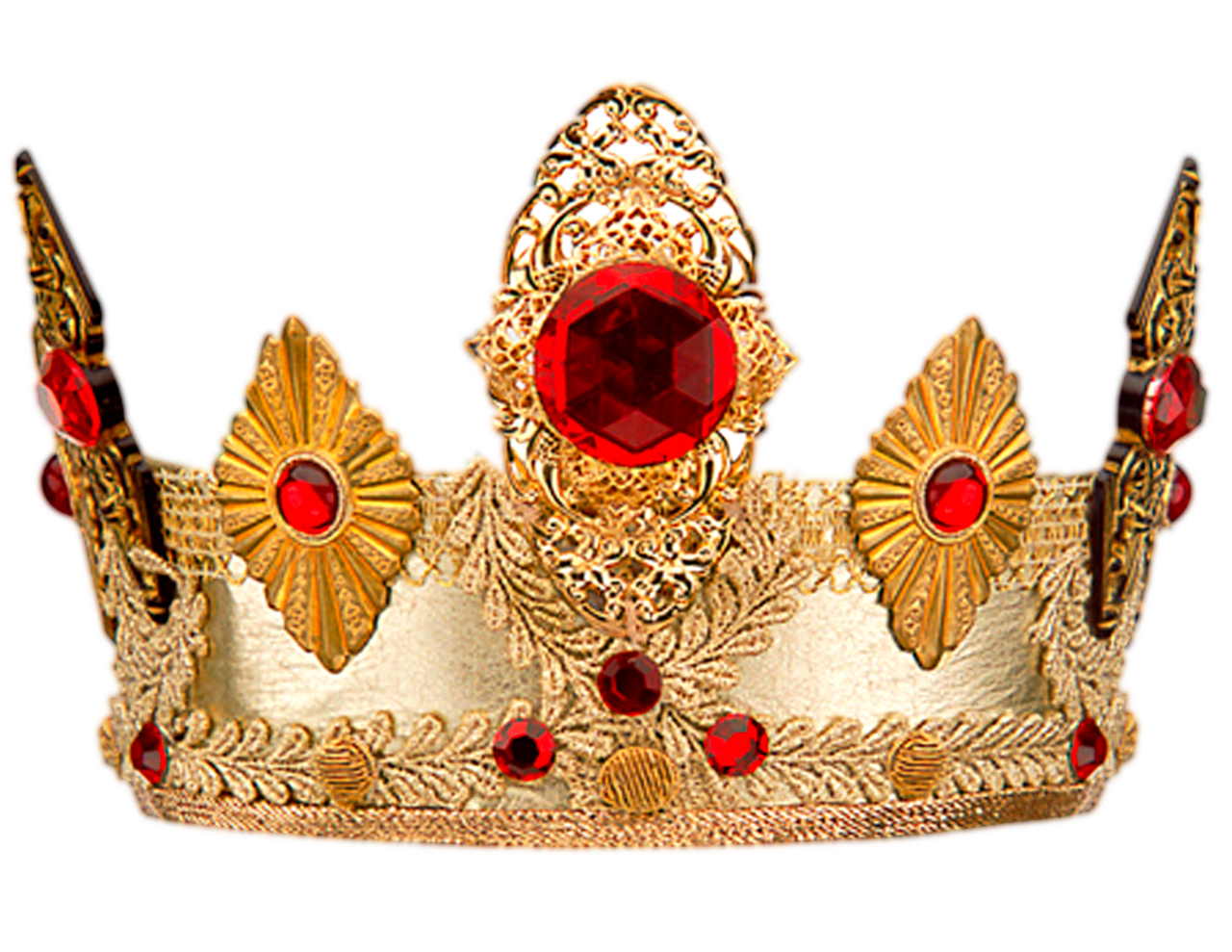 Golden crown with stone clipart image