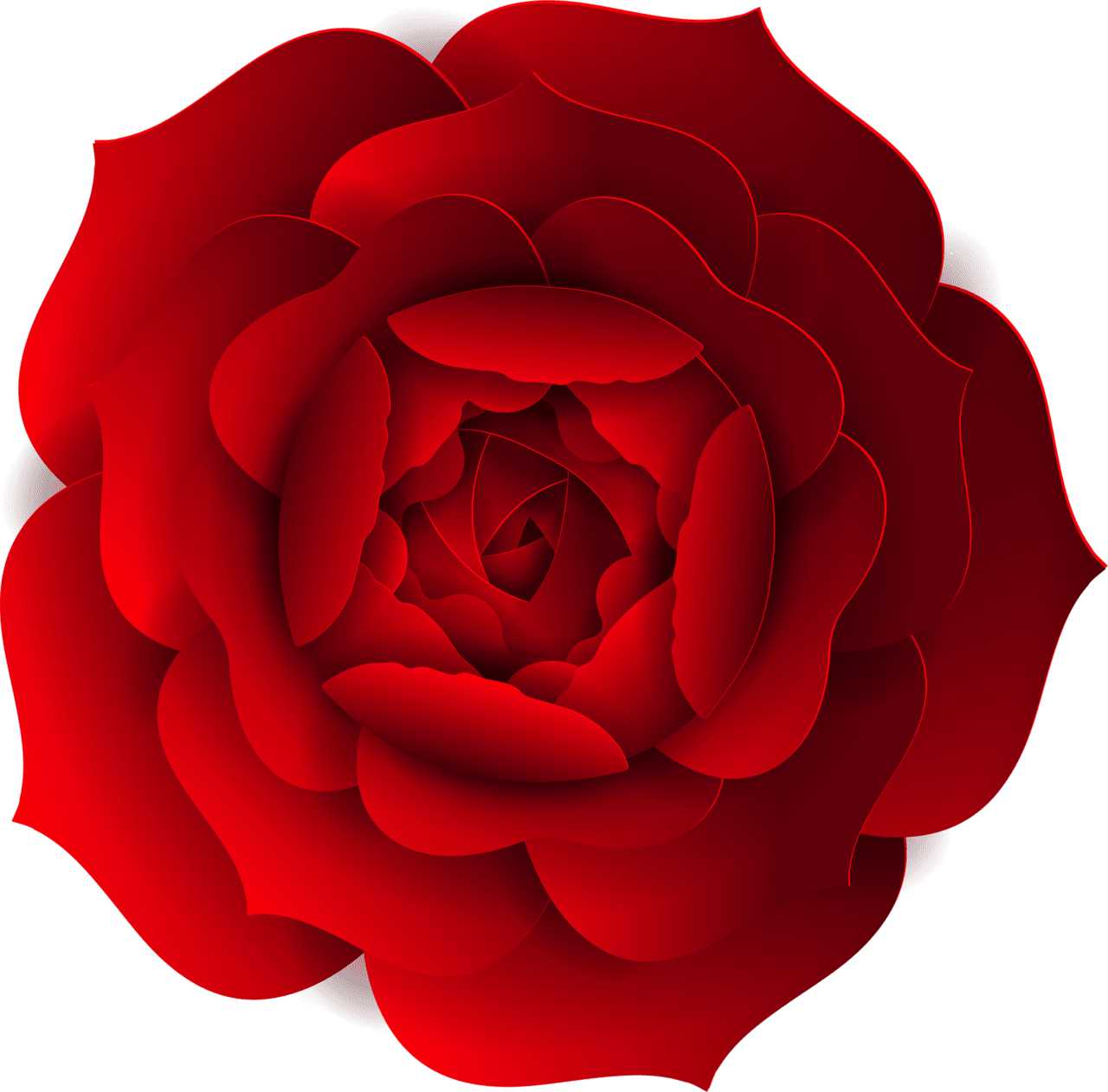 Flowers rose craft style vector flower images cute clipart 2