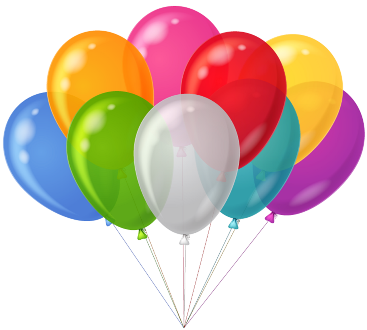 Bunch colorful balloon clipart image