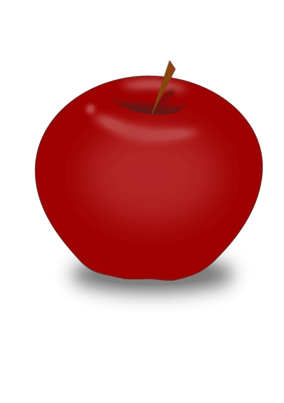 Red apple image for clipart 6