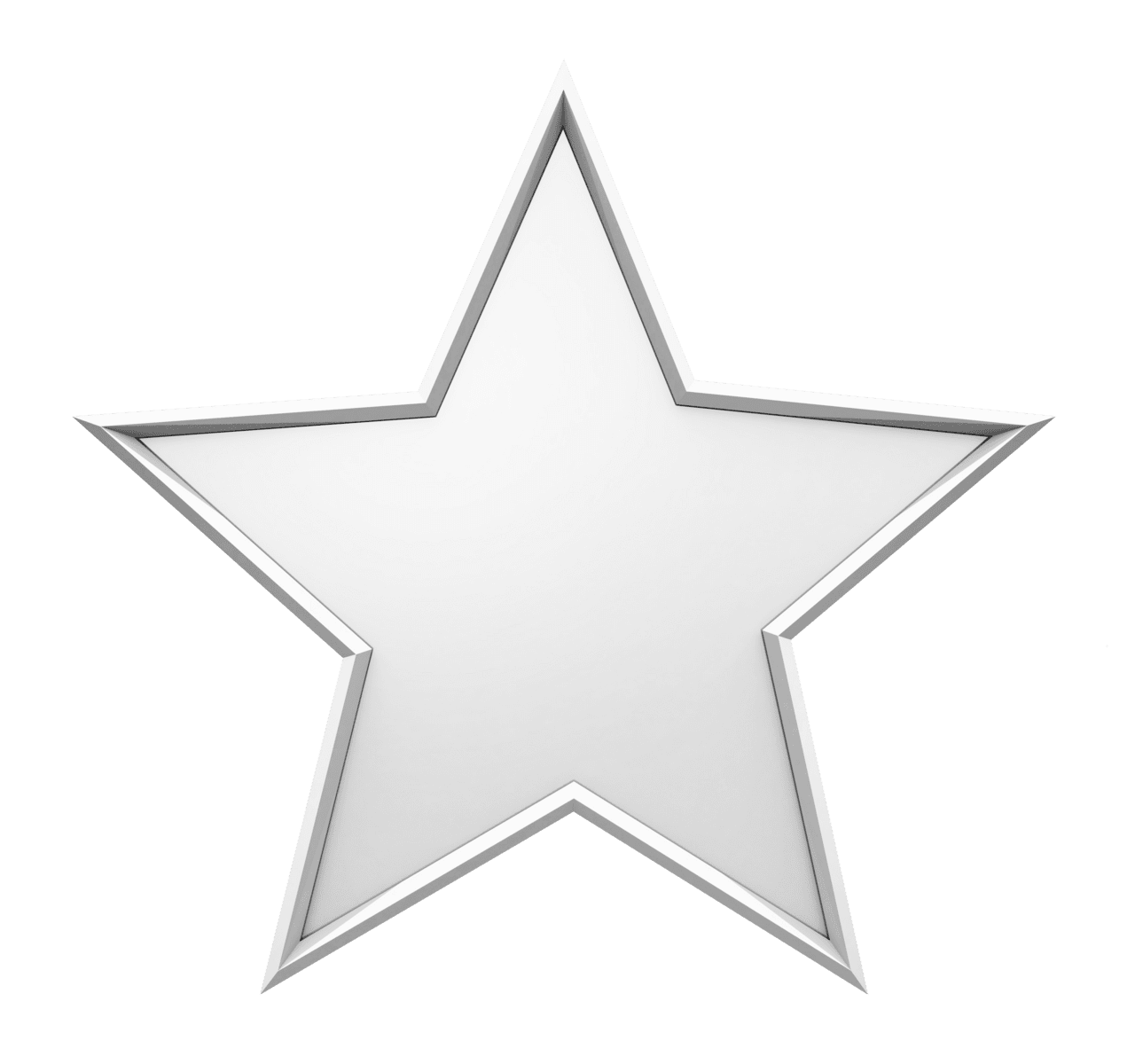 Grey star clipart transparent