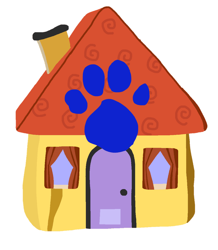 Blues clues house with pawprint by nbtitanic deviantart clipart logo