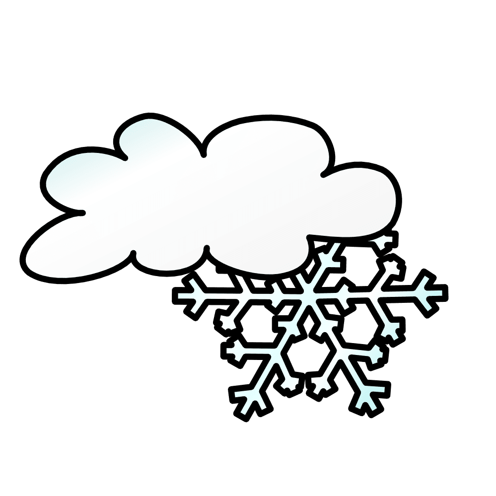 Snowflake snowstorm weather black white line art clipart best picture