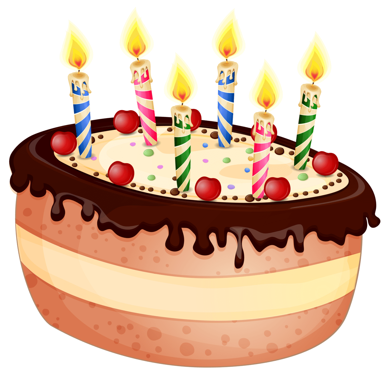 Birthday cake pin by vector clipart cartoon