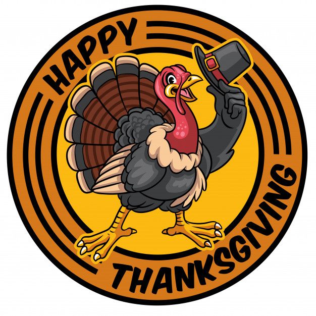 Premium vector turkey cartoon character holding the hat for thanksgiving celebration images happy clipart