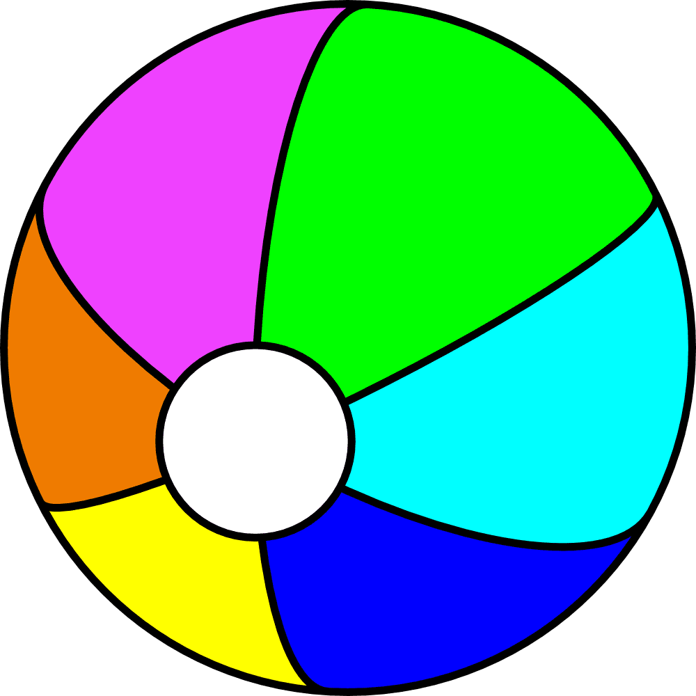 Summer linelabels clipart beach ball image