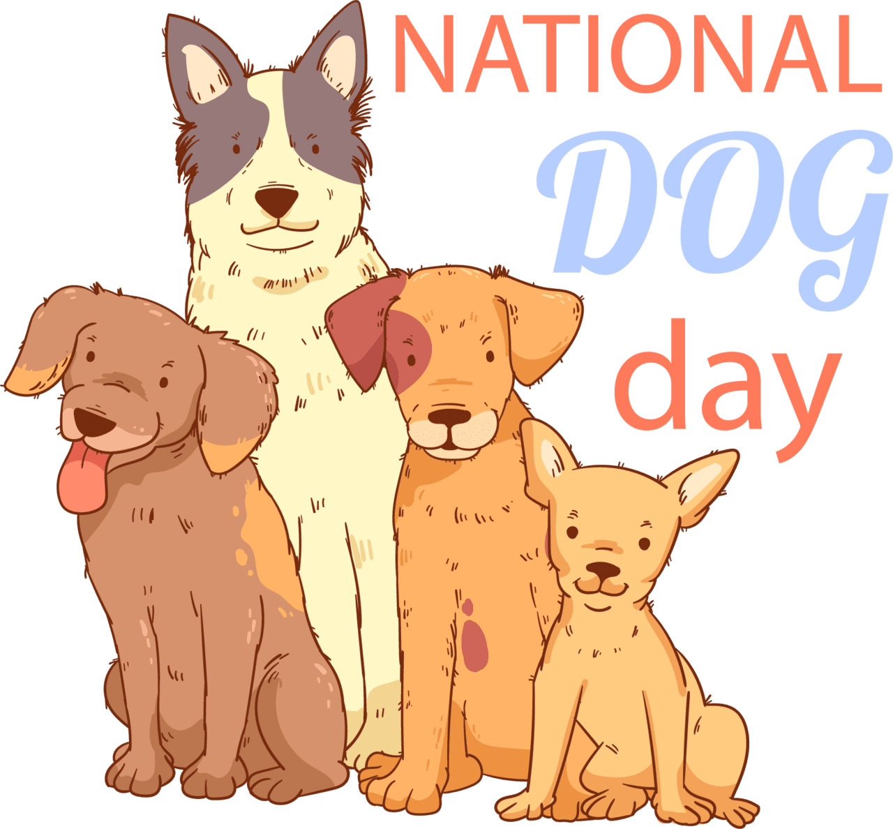 National dog day clipart picture