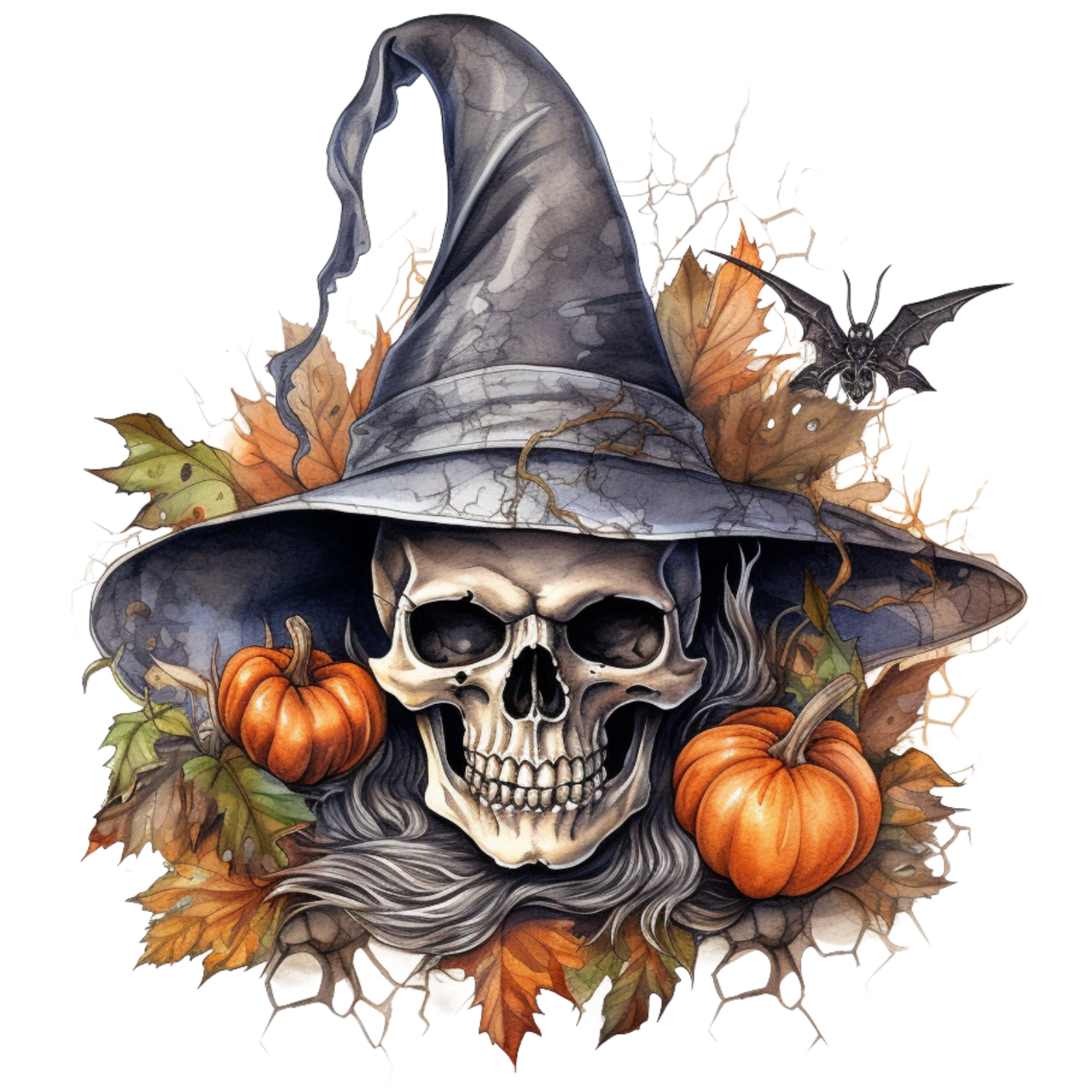 Watercolor vintage halloween clip mega bundle happy clipart vector