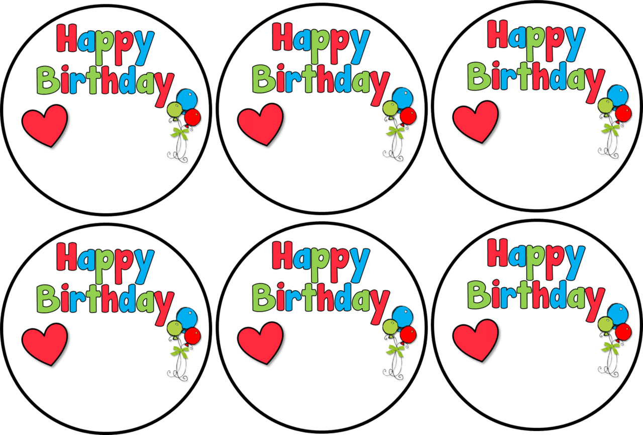 Happy birthday labels clipart background