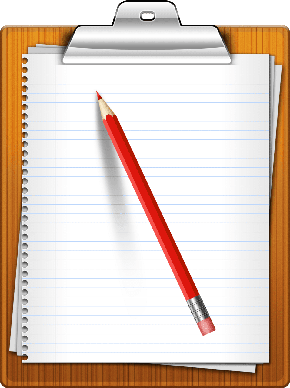 Pencil clipboard set to images clipart