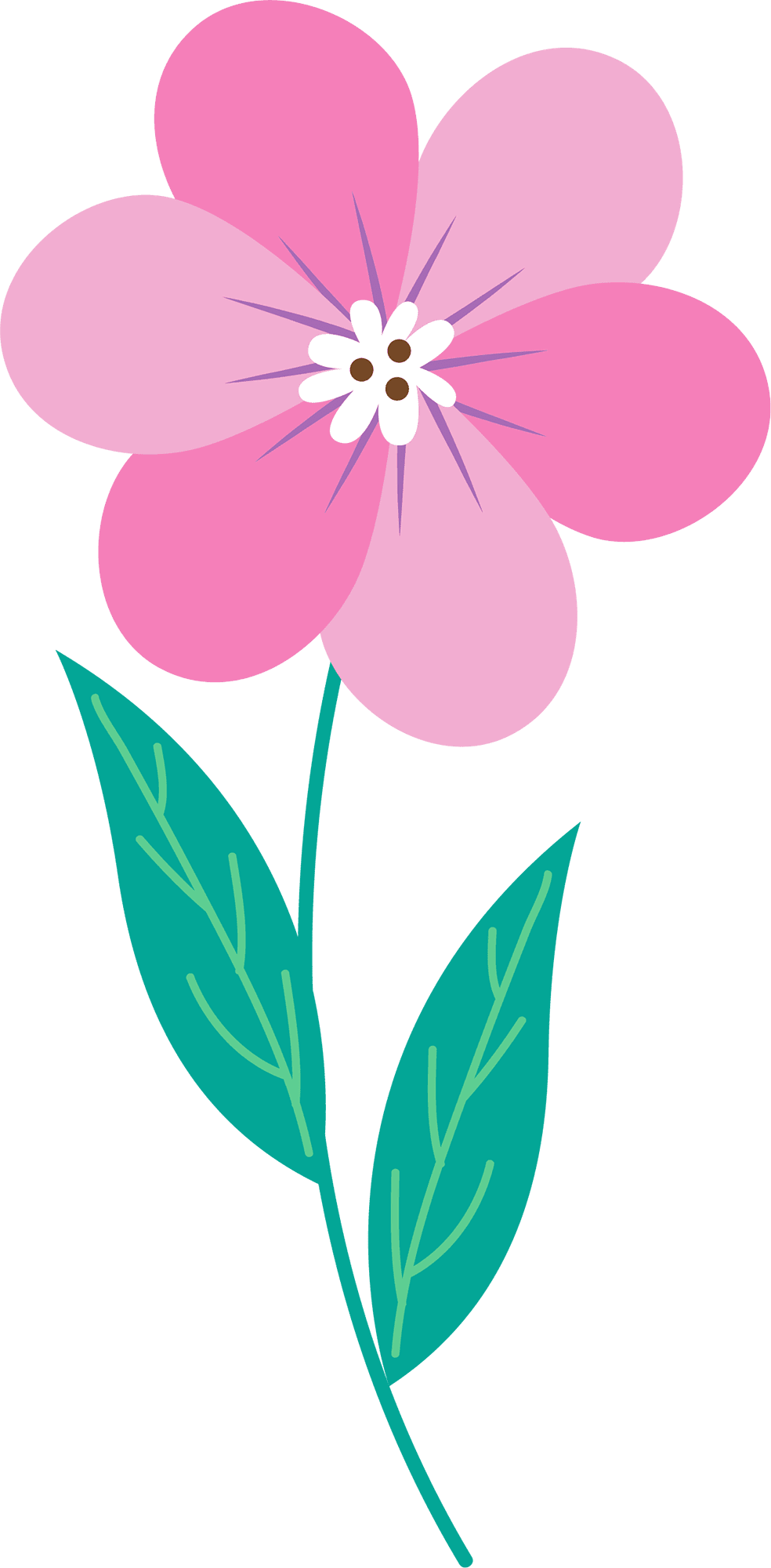 Hand drawn flower vector clipart