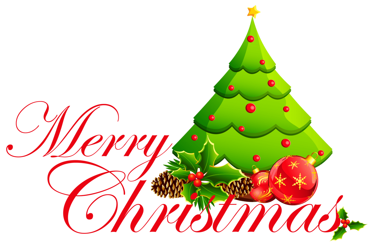 Merry christmas tree clipart photo