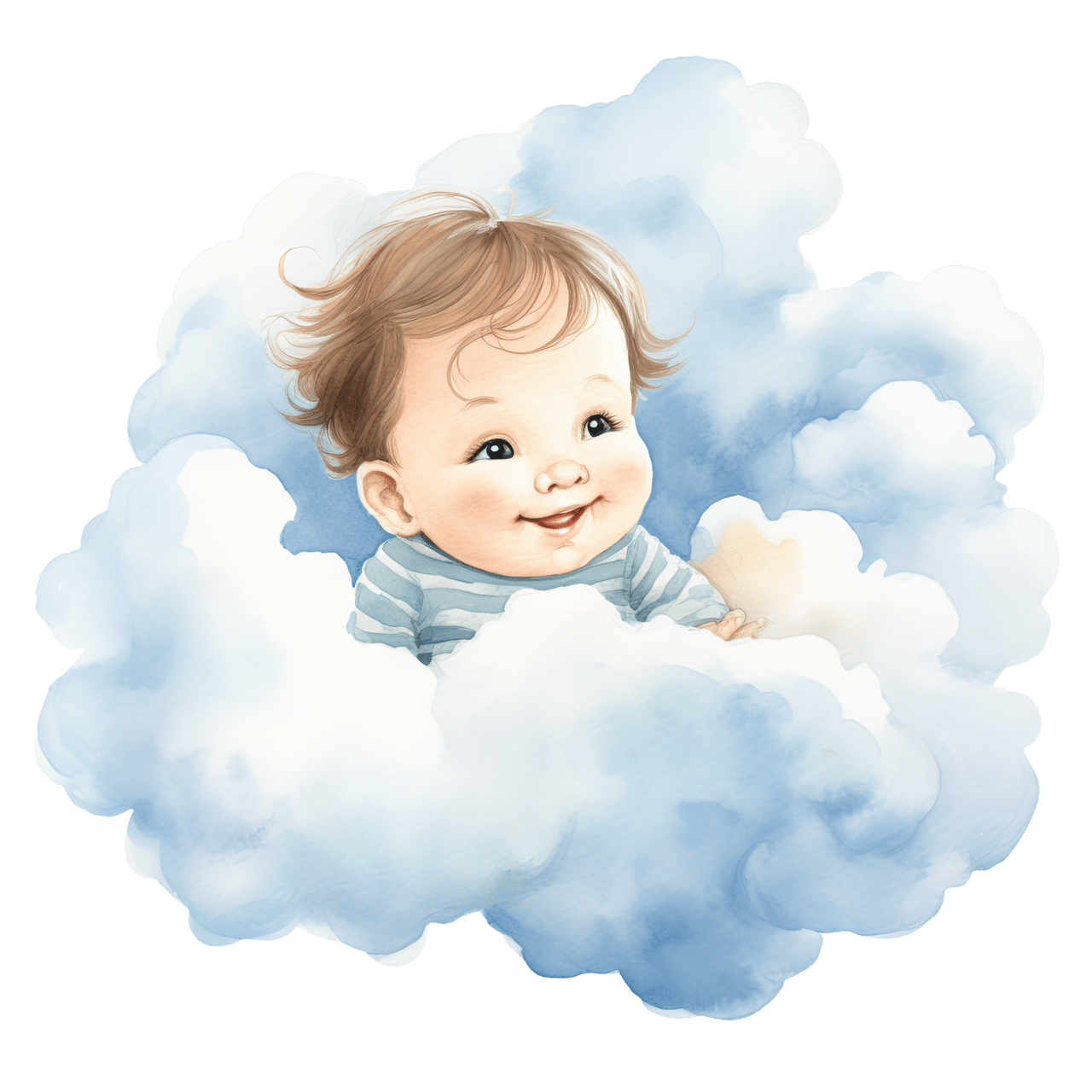 Cloud borne baby art newborn clipart infant clip art