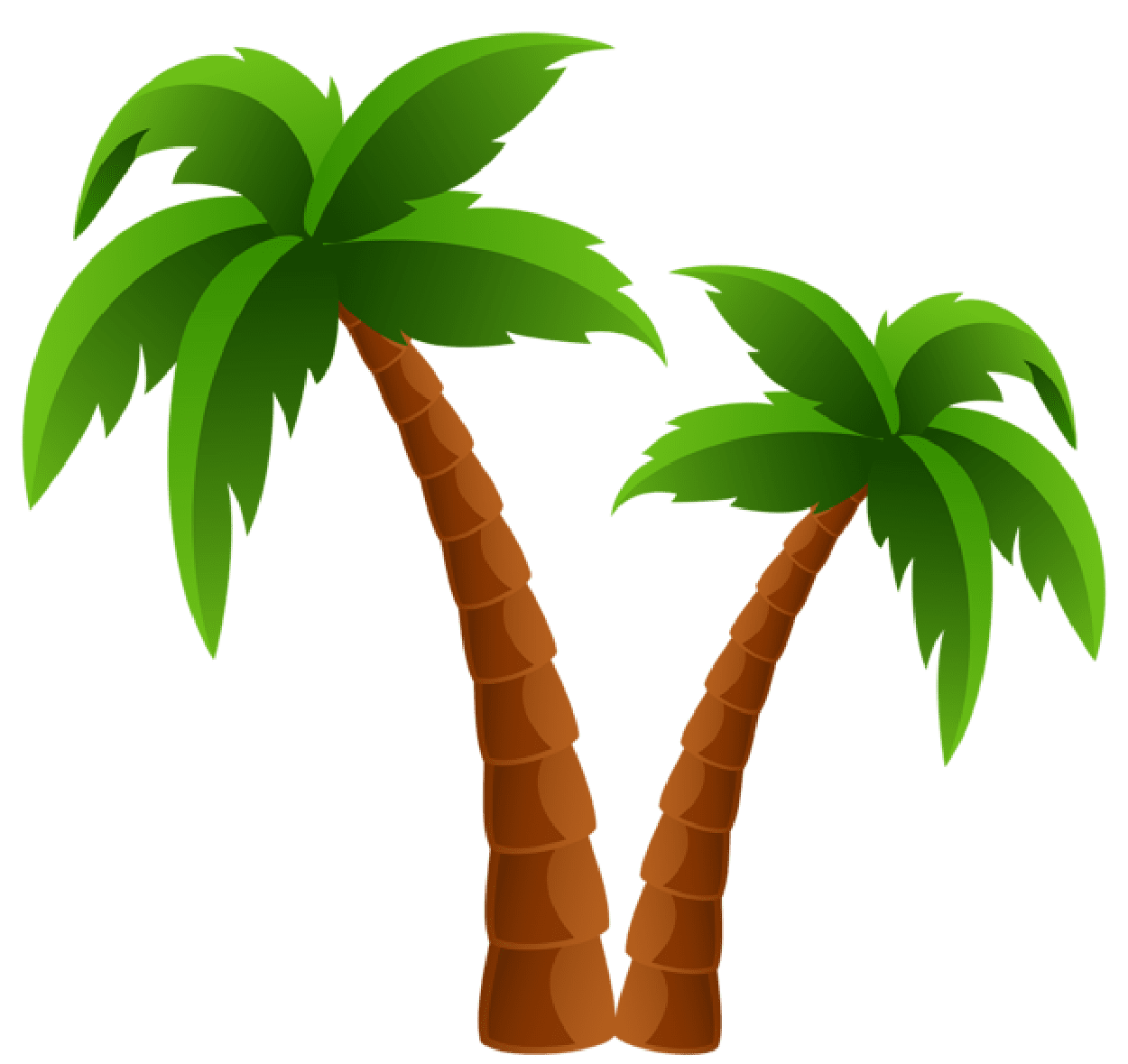 Summer palm tree clipart image logo vector