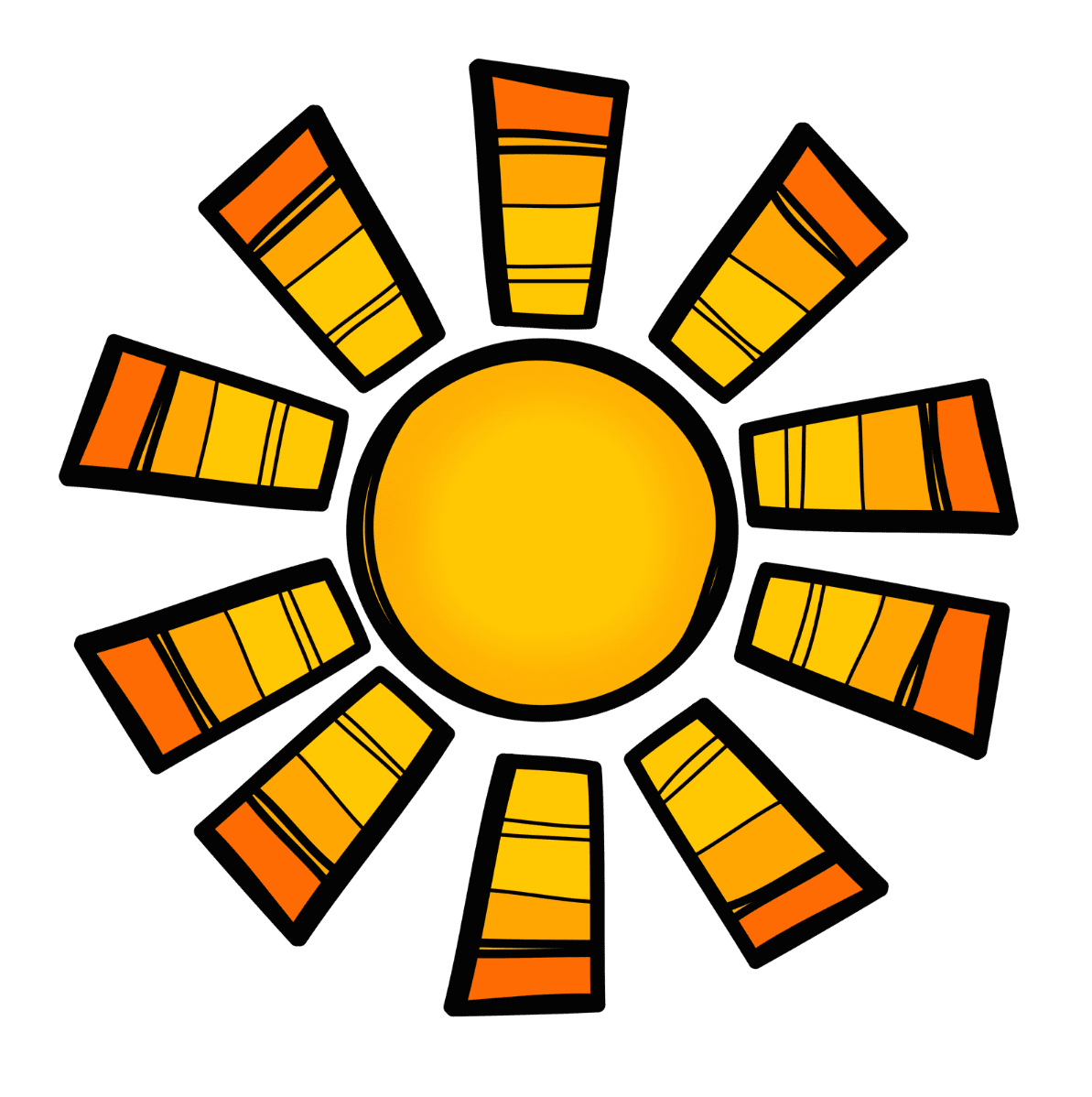 Sun making phonics fun clipart picture