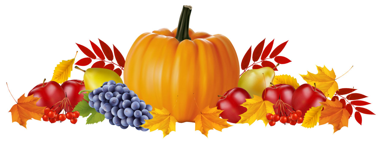 Autumn fruits and leaves clipart image christmas thanksgiving