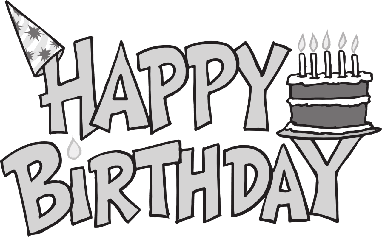 Birthday cake page clipart background