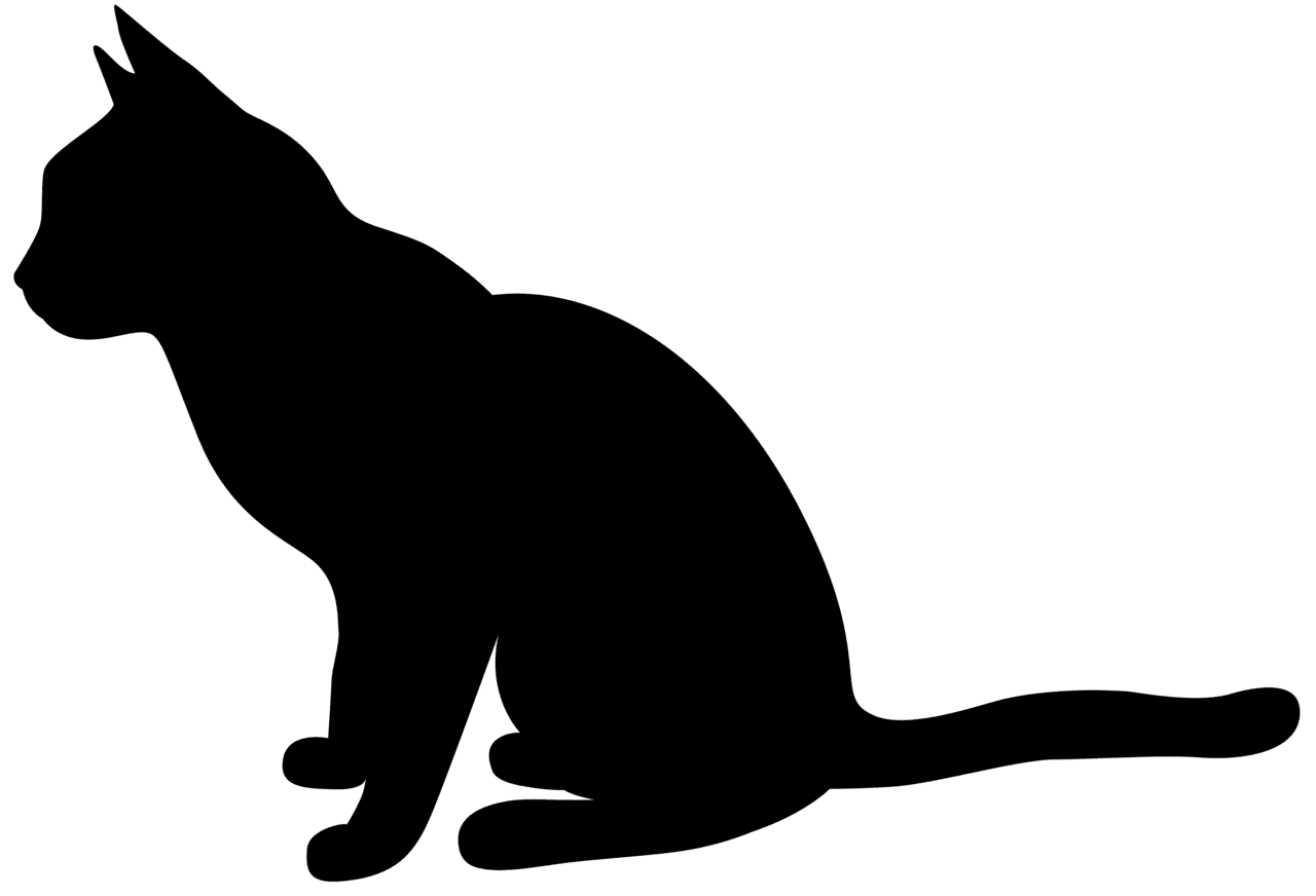 Cat silhouette background clipart