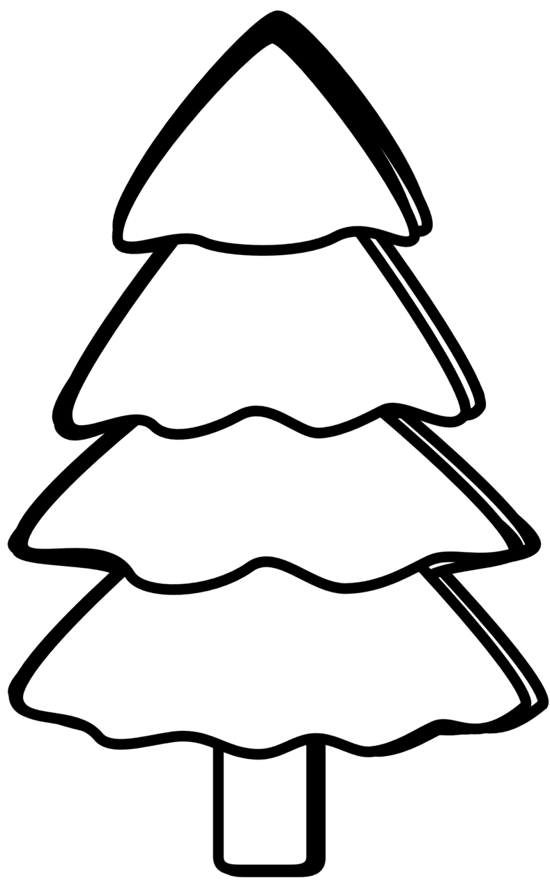 Christmas tree clipart black and white panda images