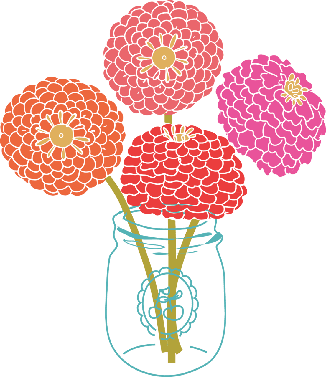 Flowers new year blog look clipart free
