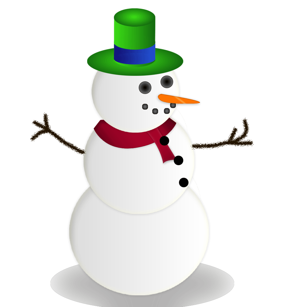 Snowman in photoshop clipart