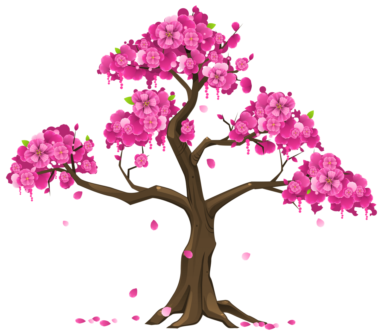 Pink tree clipart image