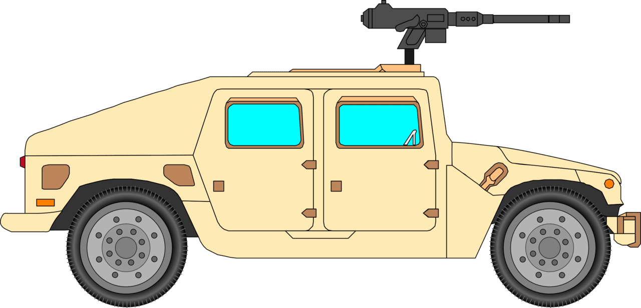 Military car clipart vector