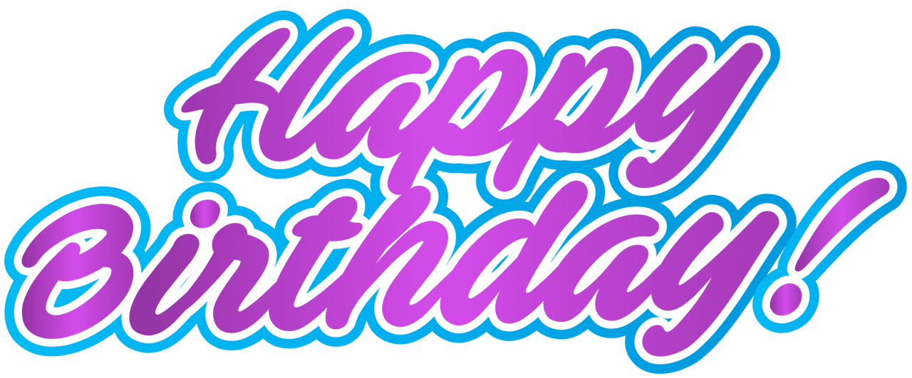 Happy birthday blue clipart image