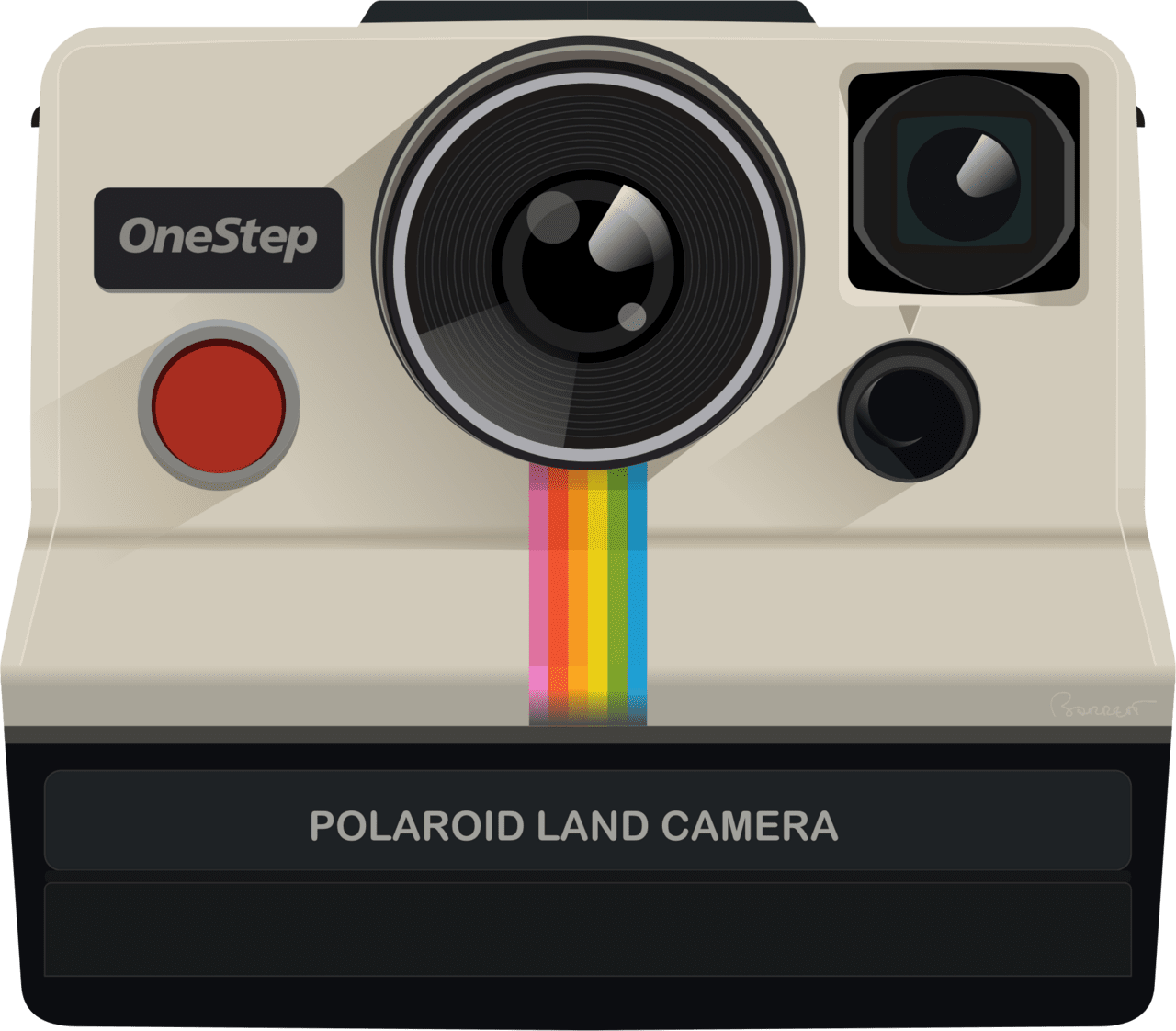 Polaroid land camera estep clipart background