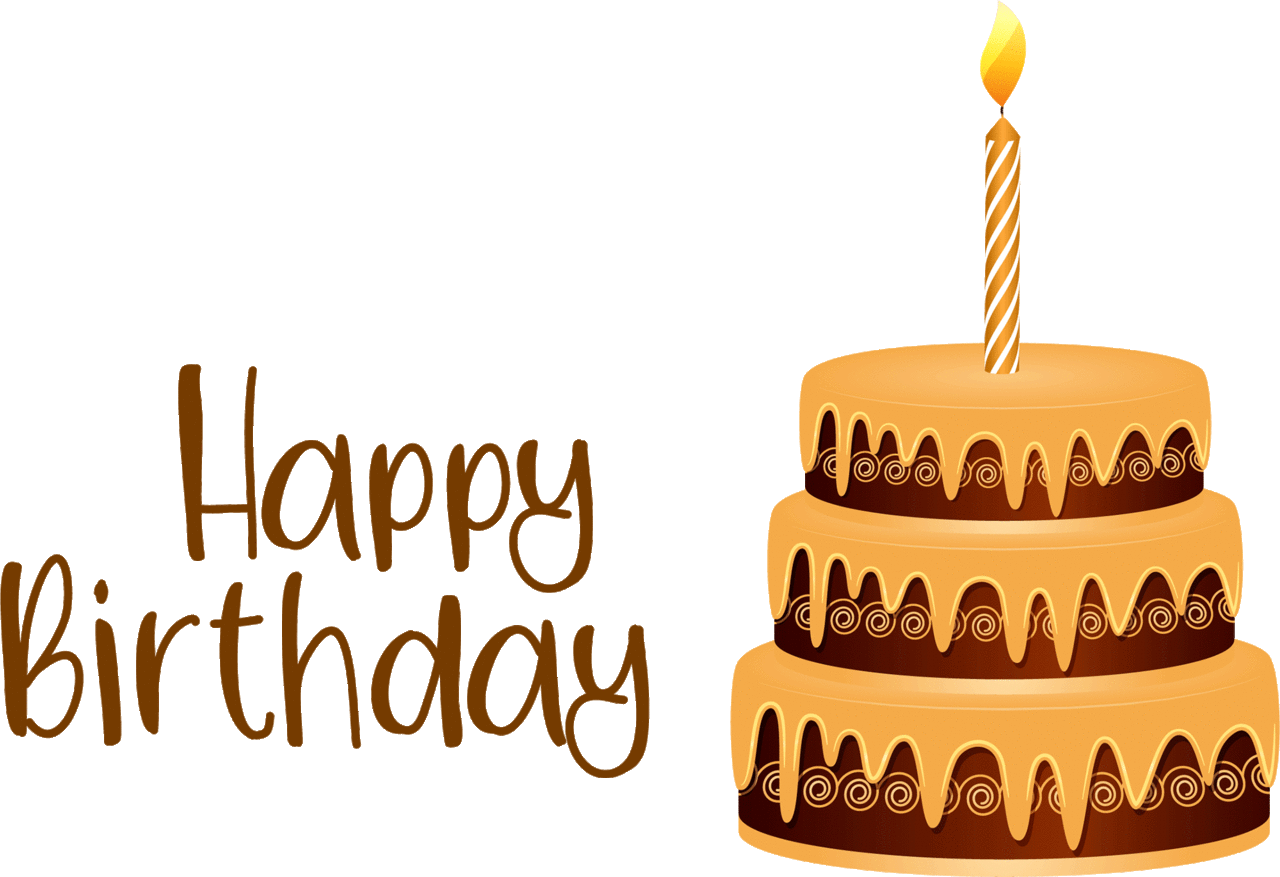 Happy birthday th cake clipart transparent