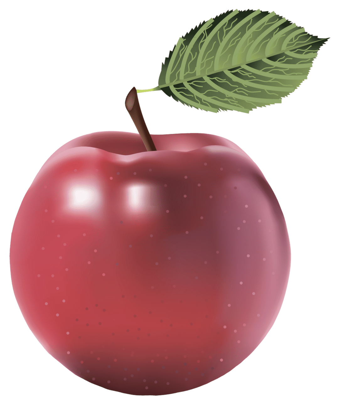 Large red painted apple clipart background fruit