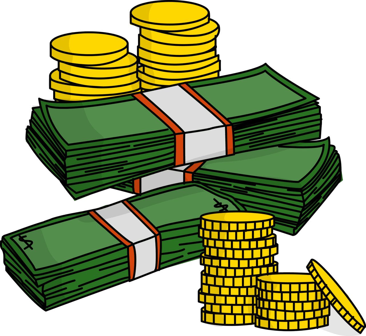 Money huge clipart vector