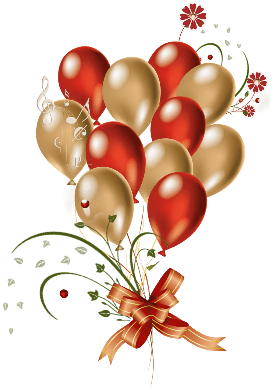 Red and gold balloon clipart clip art