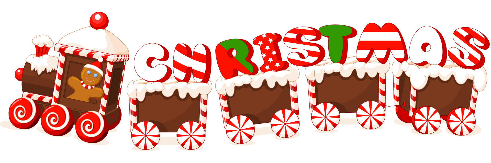 Merry christmas candy train text label clipart best picture