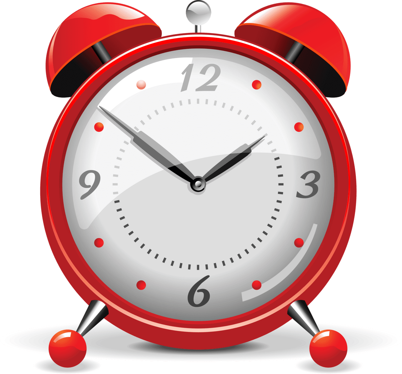 Red alarm clock clipart logo