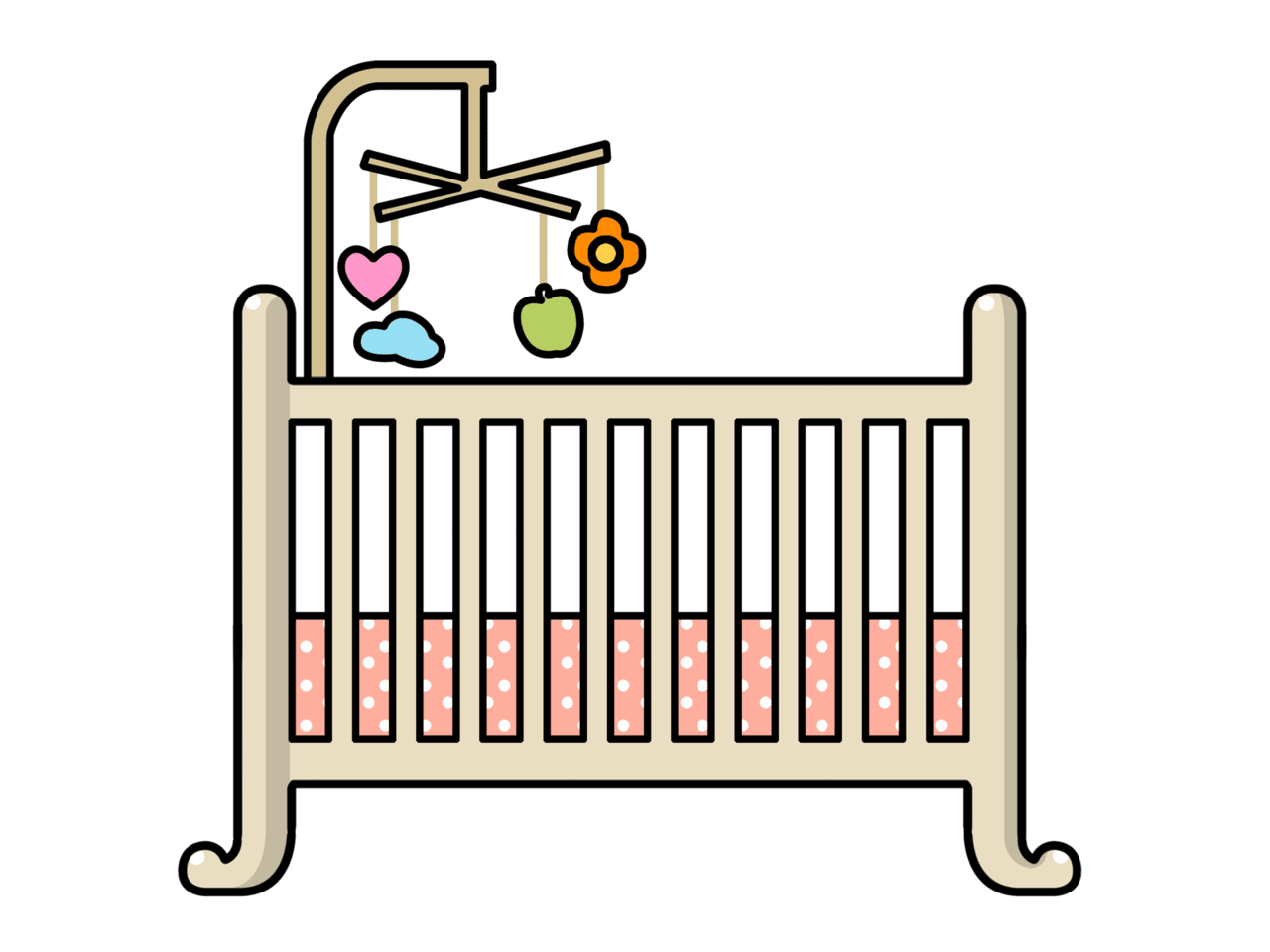 Baby cot cliparts images clipart library