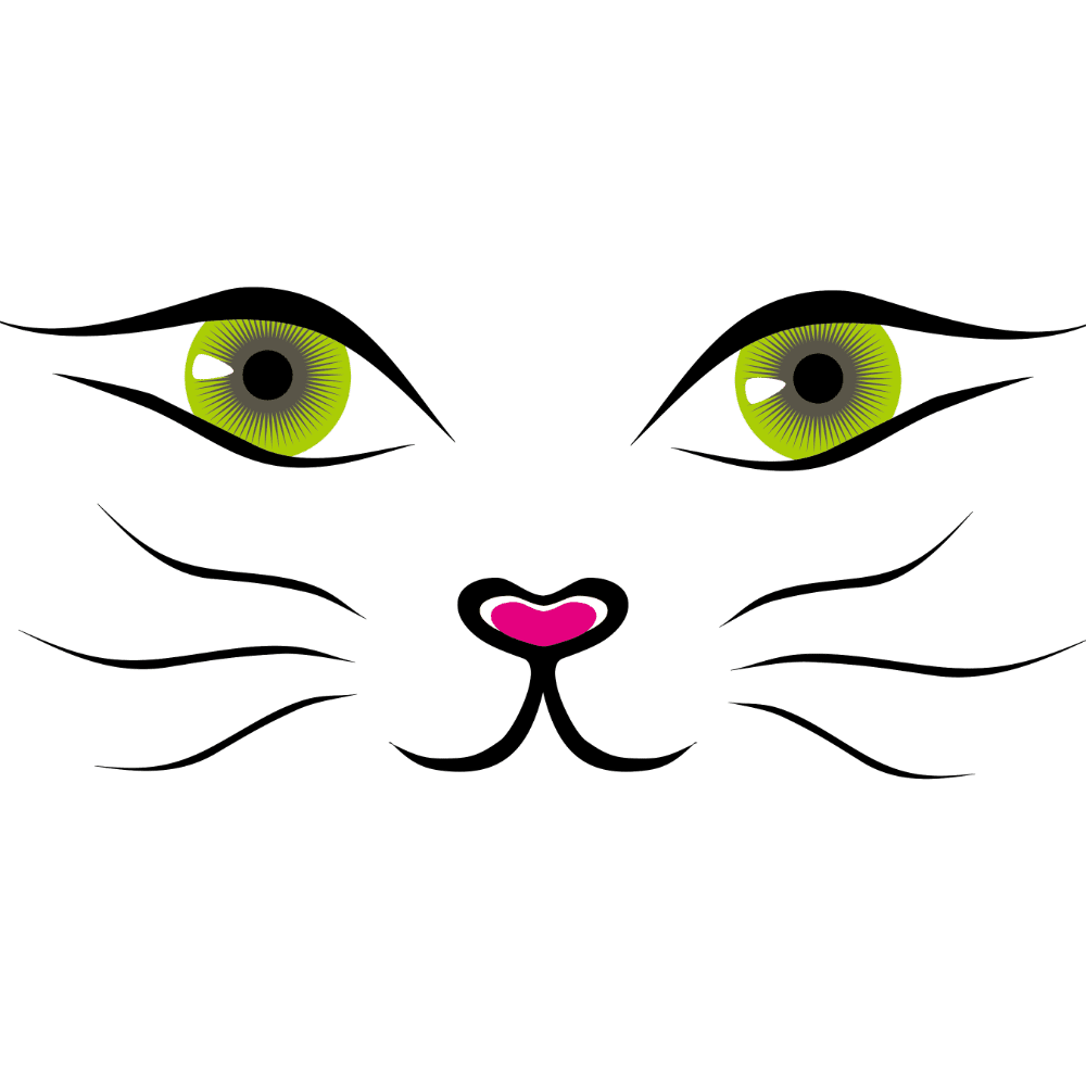 Cat cartoon ip art cute face vector material clipart