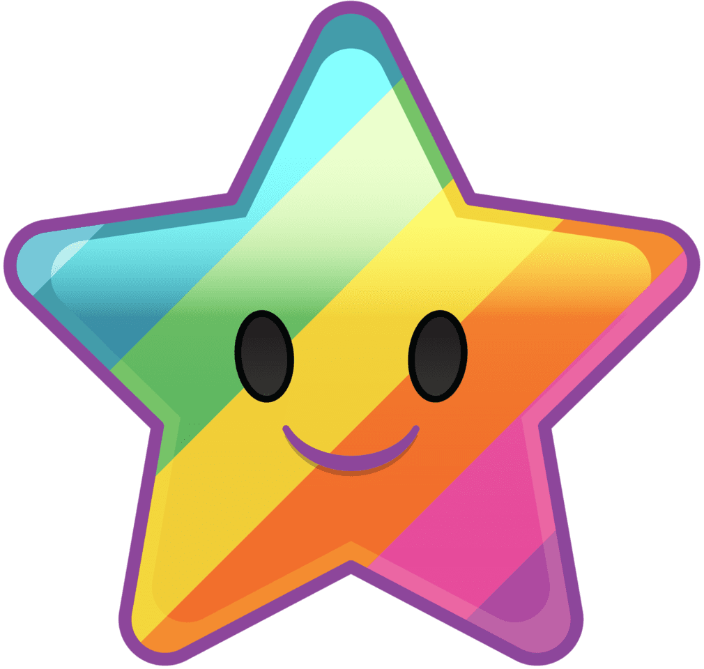 Rainbow emoji blitz star clipart picture