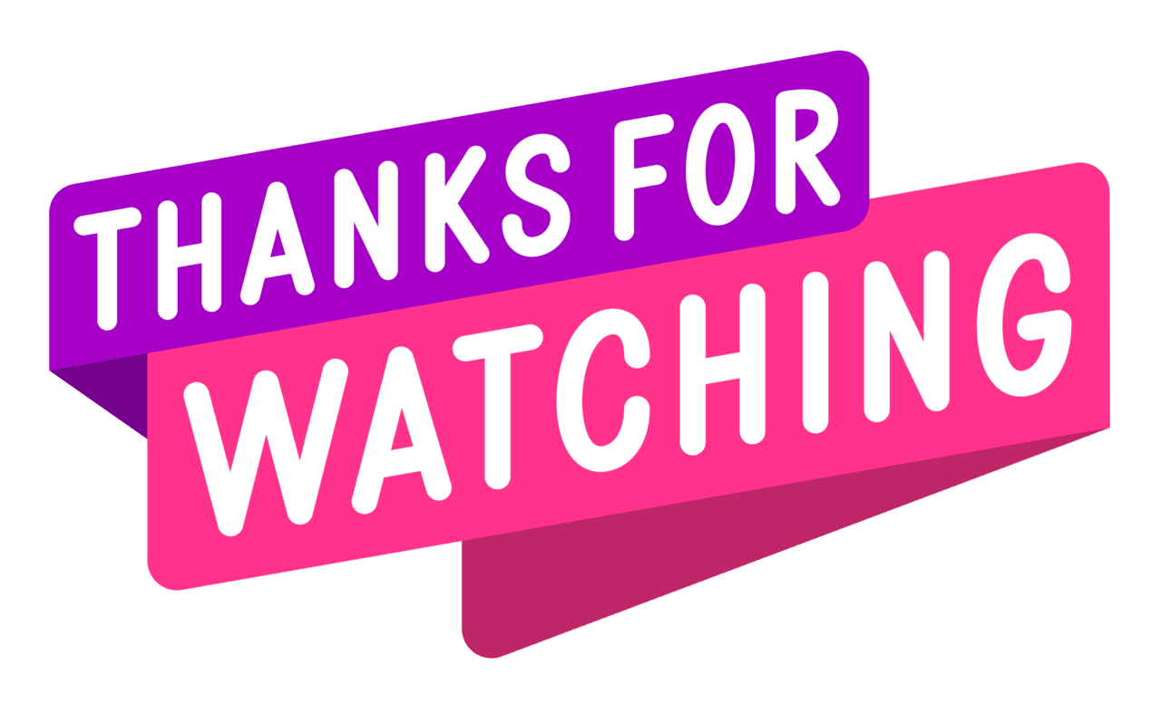 Thank you letter sticker thanks for watch purple clipart clip art