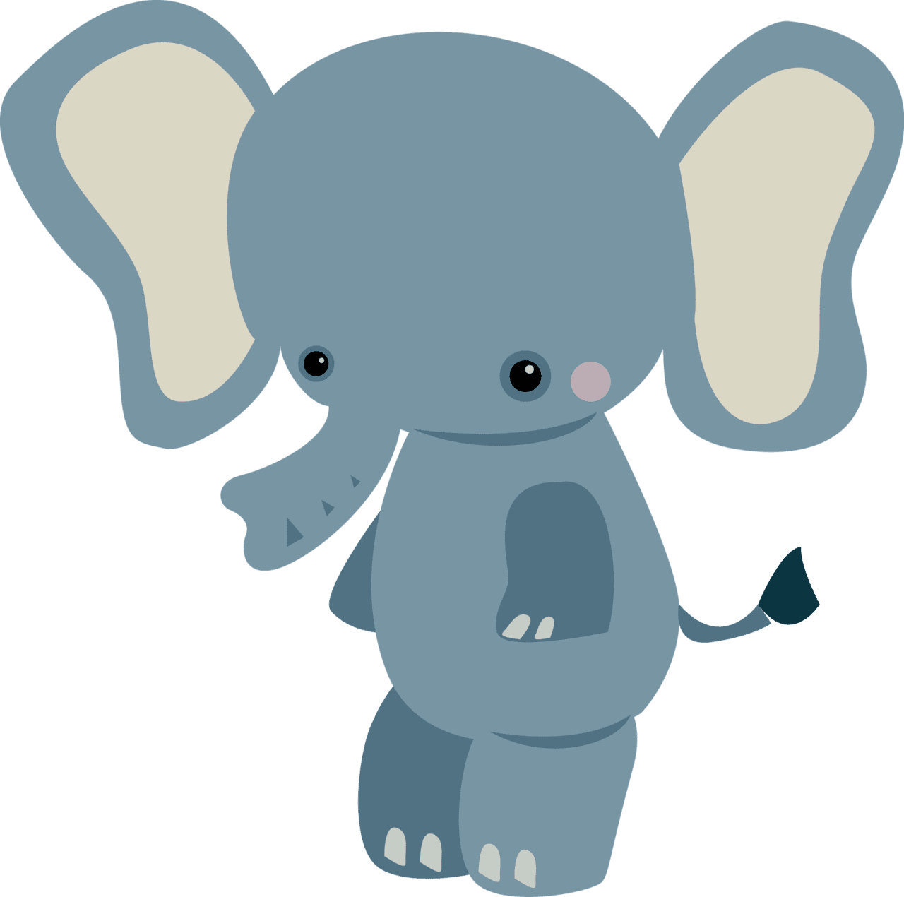 Baby jungle animals infant clipart cute little elephant transprent safari animal cartoon photo